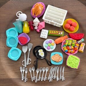 Barbie Misc Kitchen Utensil Food Lot